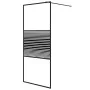 Black transparent ESG glass shower screen 90x195 cm by , Shower walls and screens - Ref: Foro24-152146, Price: 162,21 €, Disc...