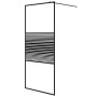 Mampara de ducha vidrio ESG transparente negro 90x195 cm de , Paredes y mamparas de ducha - Ref: Foro24-152146, Precio: 158,5...