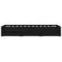 Black engineered wood bed with drawers 90x200 cm by , Beds and slatted bases - Ref: Foro24-3207295, Price: 133,34 €, Discount: %