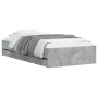 Betongraues Holzwerkstoffbett mit Schubladen 90x200 cm von , Betten und Lattenroste - Ref: Foro24-3207297, Preis: 134,35 €, R...