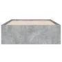 Concrete gray engineered wood bed with drawers 90x200 cm by , Beds and slatted bases - Ref: Foro24-3207297, Price: 132,70 €, ...