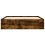 Smoked oak engineered wood bed with drawers 135x190 cm by , Beds and slatted bases - Ref: Foro24-3207312, Price: 178,74 €, Di...