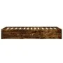 Cama con cajones madera de ingeniería roble ahumado 135x190 cm de , Camas y somieres - Ref: Foro24-3207312, Precio: 178,72 €,...