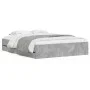 Concrete gray engineered wood bed with drawers 140x200 cm by , Beds and slatted bases - Ref: Foro24-3207276, Price: 196,75 €,...