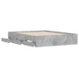 Betongraues Holzwerkstoffbett mit Schubladen 140x200 cm von , Betten und Lattenroste - Ref: Foro24-3207276, Preis: 199,92 €, ...