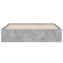 Betongraues Holzwerkstoffbett mit Schubladen 140x200 cm von , Betten und Lattenroste - Ref: Foro24-3207276, Preis: 199,92 €, ...