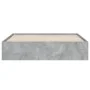 Concrete gray engineered wood bed with drawers 140x200 cm by , Beds and slatted bases - Ref: Foro24-3207276, Price: 196,75 €,...