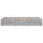 Betongraues Holzwerkstoffbett mit Schubladen 140x200 cm von , Betten und Lattenroste - Ref: Foro24-3207276, Preis: 199,92 €, ...