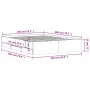 Concrete gray engineered wood bed with drawers 140x200 cm by , Beds and slatted bases - Ref: Foro24-3207276, Price: 196,75 €,...