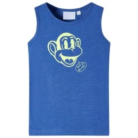 Blaues Melange-Tanktop für Kinder 140 von , Kinder-T-Shirts - Ref: Foro24-11663, Preis: 7,93 €, Rabatt: %