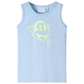 Camiseta de tirantes infantil azul suave mélange 140 de , Camisetas para niños - Ref: Foro24-11668, Precio: 8,00 €, Descuento: %