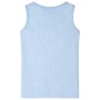 Camiseta de tirantes infantil azul suave mélange 140