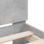 Concrete gray headboard bed frame and LED lights 135x190cm by , Beds and slatted bases - Ref: Foro24-3207570, Price: 153,54 €...
