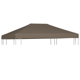 Toldo de cenador gris topo 310 g/m² 3x4 m