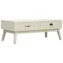 Coffee table with 2 carved gray wood drawers 110x50x40 cm by vidaXL, Coffee table - Ref: Foro24-285751, Price: 181,40 €, Disc...