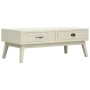 Mesa de centro con 2 cajones tallados madera gris 110x50x40 cm de vidaXL, Mesas de centro - Ref: Foro24-285751, Precio: 183,7...