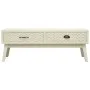 Coffee table with 2 carved gray wood drawers 110x50x40 cm by vidaXL, Coffee table - Ref: Foro24-285751, Price: 181,40 €, Disc...