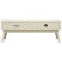 Mesa de centro con 2 cajones tallados madera gris 110x50x40 cm de vidaXL, Mesas de centro - Ref: Foro24-285751, Precio: 183,7...