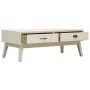 Mesa de centro con 2 cajones tallados madera gris 110x50x40 cm de vidaXL, Mesas de centro - Ref: Foro24-285751, Precio: 183,7...