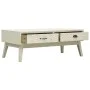 Mesa de centro con 2 cajones tallados madera gris 110x50x40 cm de vidaXL, Mesas de centro - Ref: Foro24-285751, Precio: 181,4...