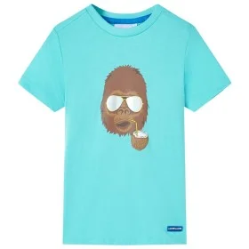 Aquamarine short-sleeved children's t-shirt 140 by , Kids T-shirts - Ref: Foro24-11623, Price: 8,06 €, Discount: %