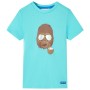 Aquamarin-Kurzarm-T-Shirt für Kinder 140 von , Kinder-T-Shirts - Ref: Foro24-11623, Preis: 8,13 €, Rabatt: %
