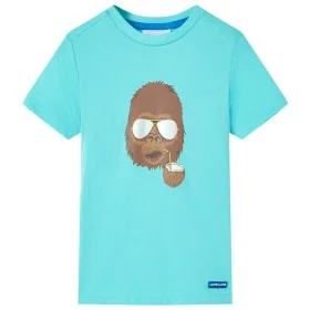 Children's short-sleeved t-shirt in aquamarine color 116 by , Kids T-shirts - Ref: Foro24-11621, Price: 8,06 €, Discount: %