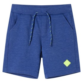 Pantalones cortos infantiles con cordón azul mélange 92