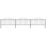 Garden fence with black steel spearheads (0.5-0.75)x5.1m by vidaXL, fence panels - Ref: Foro24-277705, Price: 145,48 €, Disco...
