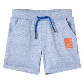 Children's shorts with blue mélange drawstring 140 by , kids pants - Ref: Foro24-12198, Price: 9,29 €, Discount: %