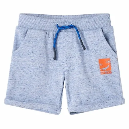 Pantalones cortos infantiles con cordón azul mélange 140 de , Pantalones de niños - Ref: Foro24-12198, Precio: 9,29 €, Descue...