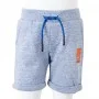 Pantalones cortos infantiles con cordón azul mélange 140 de , Pantalones de niños - Ref: Foro24-12198, Precio: 9,29 €, Descue...