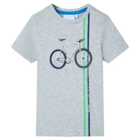Graues Kinder-Kurzarm-T-Shirt 116 von , Kinder-T-Shirts - Ref: Foro24-12151, Preis: 8,19 €, Rabatt: %