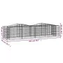 Galvanized iron arch shaped gabion bed 200x50x50 cm by , Pots and planters - Ref: Foro24-153542, Price: 58,30 €, Discount: %