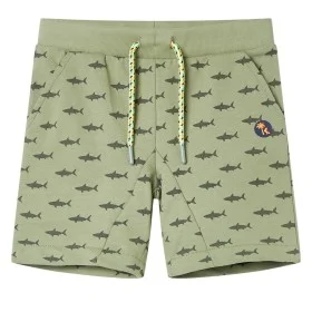 Children's shorts with drawstring light khaki 128 by , kids pants - Ref: Foro24-12327, Price: 10,09 €, Discount: %