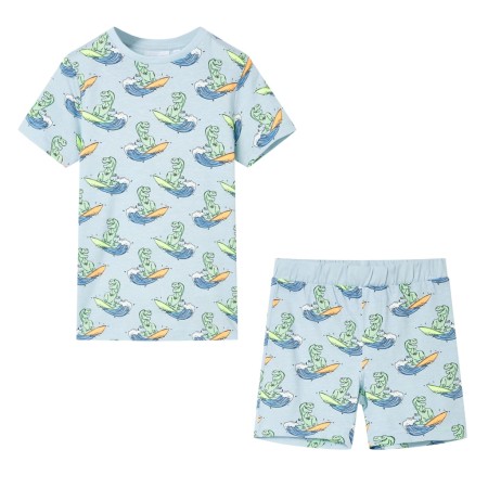 Kurzärmliger hellblauer Kinderpyjama 128 von , Kinderhosen - Ref: Foro24-11862, Preis: 11,35 €, Rabatt: %