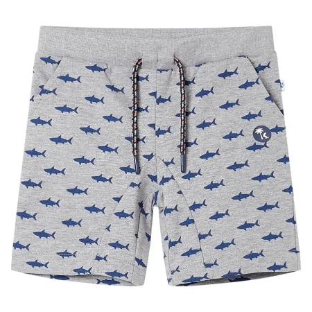 Children's shorts with gray melange drawstring 140 by , kids pants - Ref: Foro24-12333, Price: 10,09 €, Discount: %