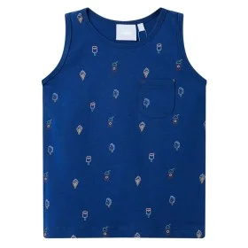 Dunkelblaues ärmelloses Kinder-T-Shirt 128 von , Kinder-T-Shirts - Ref: Foro24-12352, Preis: 7,87 €, Rabatt: %