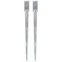 Ground spikes 2 pcs silver galvanized steel 7x7x90 cm by vidaXL, Spikes for anchoring in the ground - Ref: Foro24-145404, Pri...