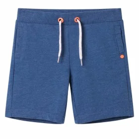 Children's shorts with drawstring dark blue mélange 104 by , kids pants - Ref: Foro24-12365, Price: 9,44 €, Discount: %