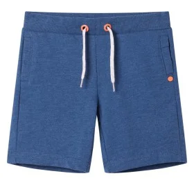 Children's shorts with drawstring dark blue mélange 128 by , kids pants - Ref: Foro24-12367, Price: 9,44 €, Discount: %