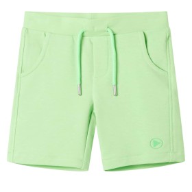Pantalón corto infantil verde flúor 128