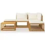 Juego muebles de jardín y cojines 6 piezas madera maciza acacia de vidaXL, Conjuntos de jardín - Ref: Foro24-45915, Precio: 5...