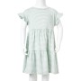 Vestido infantil de mangas con volantes verde menta 128 de , Vestidos de niños - Ref: Foro24-11512, Precio: 10,30 €, Descuent...