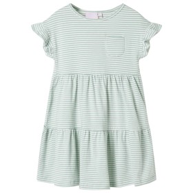 Kinderkleid mit mintgrünen Rüschenärmeln 104 von , Kinderkleider - Ref: Foro24-11510, Preis: 10,30 €, Rabatt: %