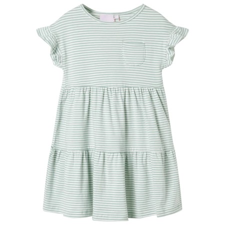 Kinderkleid mit mintgrünen Rüschenärmeln 104 von , Kinderkleider - Ref: Foro24-11510, Preis: 10,30 €, Rabatt: %