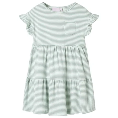 Vestido infantil de mangas con volantes verde menta 104 de , Vestidos de niños - Ref: Foro24-11510, Precio: 10,19 €, Descuent...