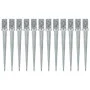 Ground spikes 12 units galvanized steel silver 8x8x76 cm by vidaXL, Spikes for anchoring in the ground - Ref: Foro24-145409, ...