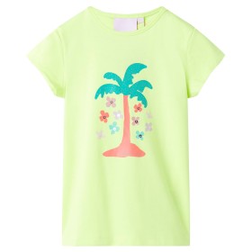 Camiseta infantil amarillo fluorescente 92