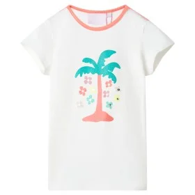 Ecrufarbenes Kinder-T-Shirt 116 von , Kinder-T-Shirts - Ref: Foro24-11296, Preis: 8,12 €, Rabatt: %